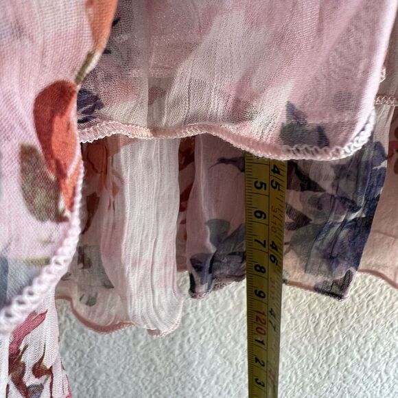 Sundance Alexandria Dress Floral Chiffon Teired Midi Women’s XL Garden Cottage - Picture 9 of 9